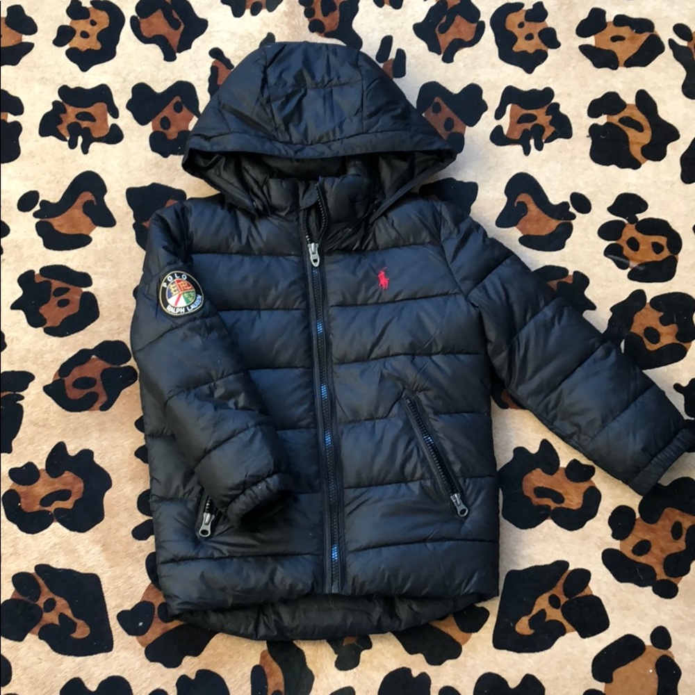 Boys size 5 Polo jacket black